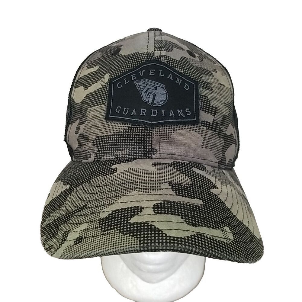 47 Cleveland Guardians Tonal Camo Convoy Trucker Snapback Adjustable Hat